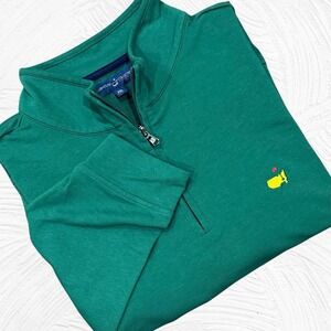 Clubhouse Collection Masters 1/4 Zip Pullover Stretch Cotton Green Men's XXL